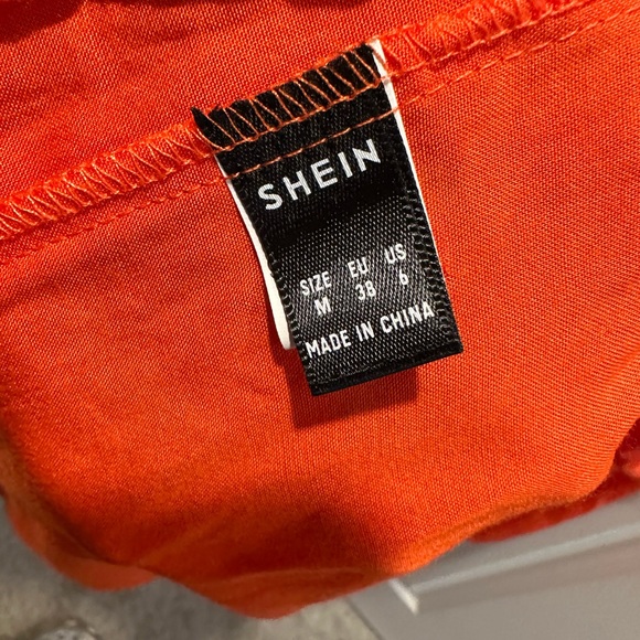 Orange Simple Flounce Hem Belted Tube Maxi Dress - Picture 4 of 5